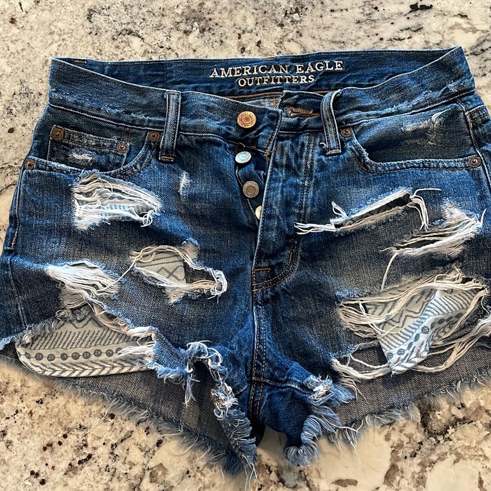 American Eagle Women’s Distressed Jean Shorts